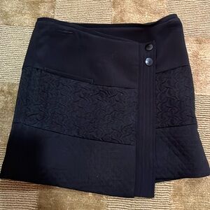 Black cabi wrap skirt with detail